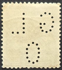 Germany – 1898–1900 Scott #53 Reichspost 10 Pf Imperial Eagle – „GLO“ PERFIN