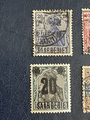 SAARGEBIET-Germany-EMPIRE-1920-1921, 5 Stamps, VF, See Photos