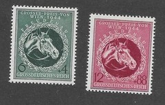MNH Germany stamp set / B284 & B285 / 1944 Vienna Austria Gran Prix Horse Race