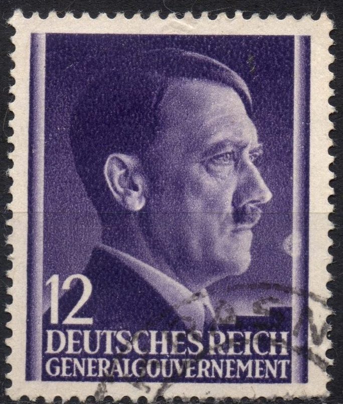 GERMANY Governorate General Poland 1941 – Used 12 Gr. Hitler #DRM