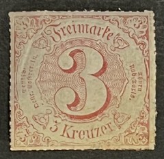 Travelstamps: Thurn & Taxis Stamps 3 Kreuzer Mint Original Gum MNH OG