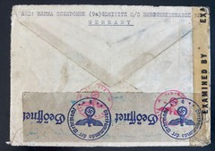 1944 Gleiwitz Germany censored Cover To Alva Usa POW Prisoner of War Camp