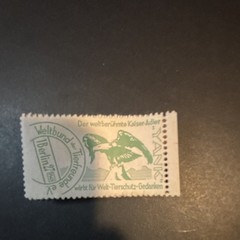 Germany Kaiser Eagle Green/White Postage Stamp Used Slogan Cancel, Animals