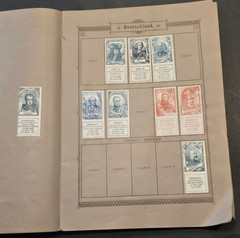 Rare Antique German Seemanns Portrait Stamp Album 300+ Historical Stamps
