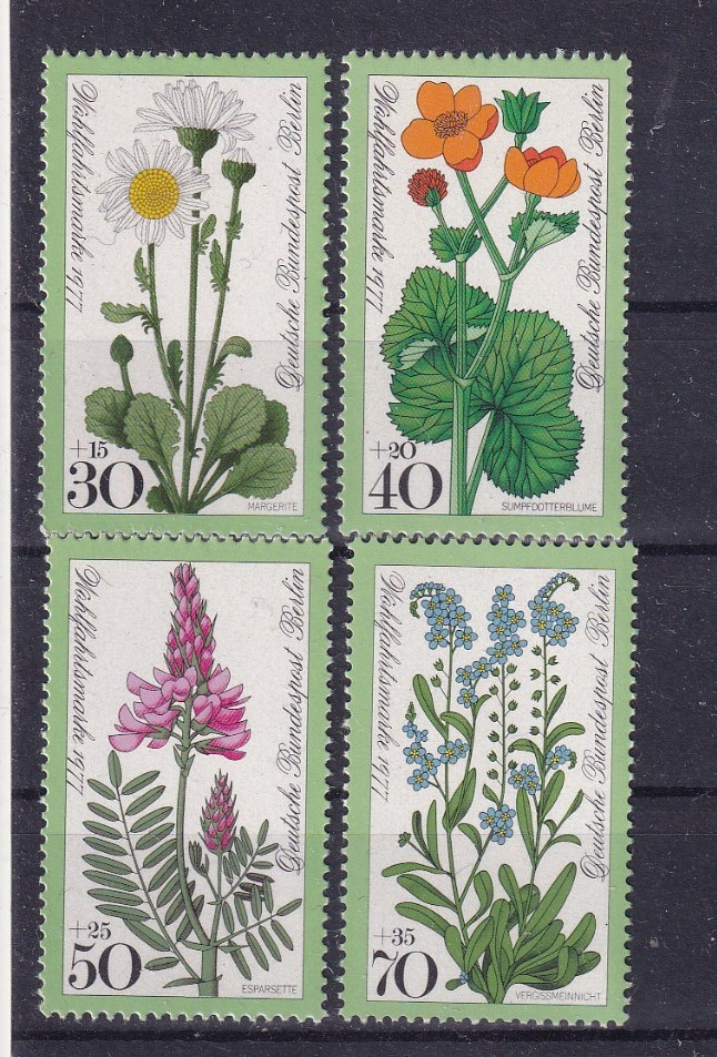 Berlin MNH ** 556-9 Scott 9NB137-40 Flowers