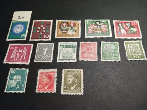 GERMANY Stamps -Mixed Lot of 14 interesting stamps – several are MNH – see pics