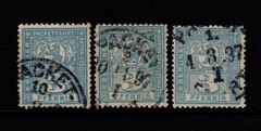 Germany Late 1890s 3p Berlin Private Post Used / 3 Cancel & Shades – S58664