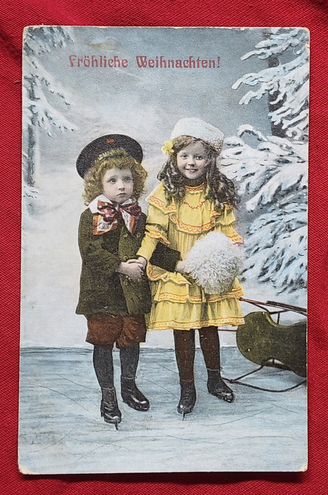 Imperial German Deutsches Reich Frohliche Weihnachten Christmas postcard Germany