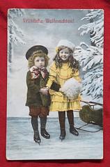 Imperial German Deutsches Reich Frohliche Weihnachten Christmas postcard Germany