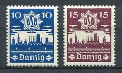 GERMANY 3rd REICH DANZIG 1937 SCOTT 219-220 AIR DEFENCE LEAGUE PERFECT MNH