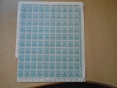 Germany: SG316 1M DM blue & SG318 4M DM green. 9 x 1920s sheets of 100 stamps.