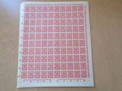 Germany – SG320 10M DM scarlet 1923. 10 x complete sheets of 100 stamps.
