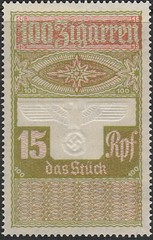 Stamp Germany Revenue WWII Fascism Era War Cigar Ration 15 MNG