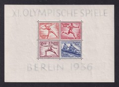 GERMANY 1936 Olympics Miniature Sheet SG MS613a(b) Used (CV £110)