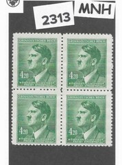 MNH block Scott #90 / Adolf Hitler / 1944 Third Reich / WWII German Occupation