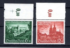 DR-3 Reich MALMEDY 748/49OR Upper Margin MNH Postfresh