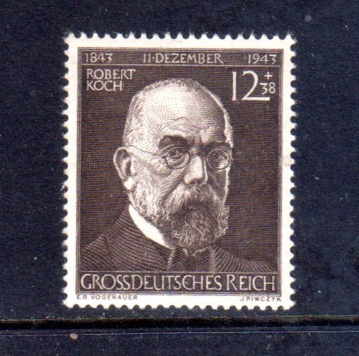 Germany Semi-Postal 1944 Scott# B251 Dr. Robert Koch Unused VF
