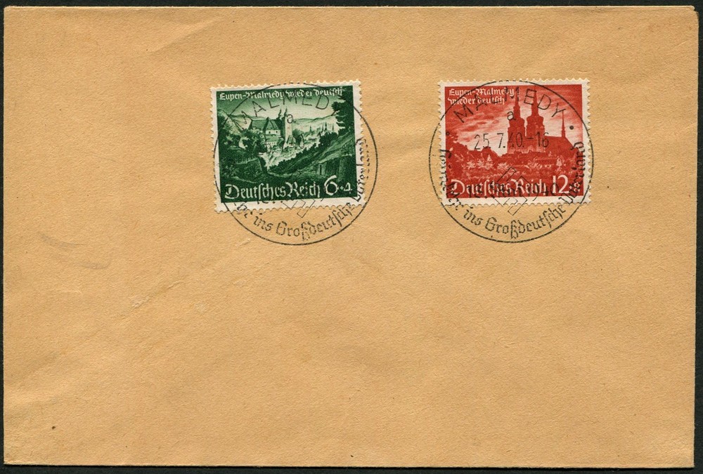 Germany Mi#748-749 Eupen Malmedy Reincorporation FDC 1940 Special Postmark Cover