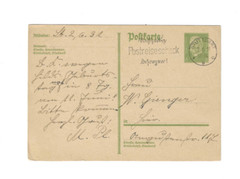 GERMANY 1931 Post Card sent from Stuttgart – Slogan cancel
