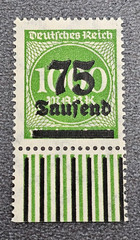 Stamp Germany Reich FREIMARKE 75 000 Mark 1923 Mi. Nr. 288 [🇩🇪37410]