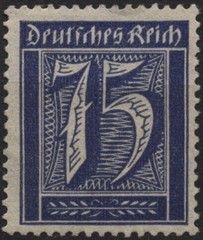 Germany 1921 166,167,170 40,50,75pf numerals, wmk 126 network, mint hinged