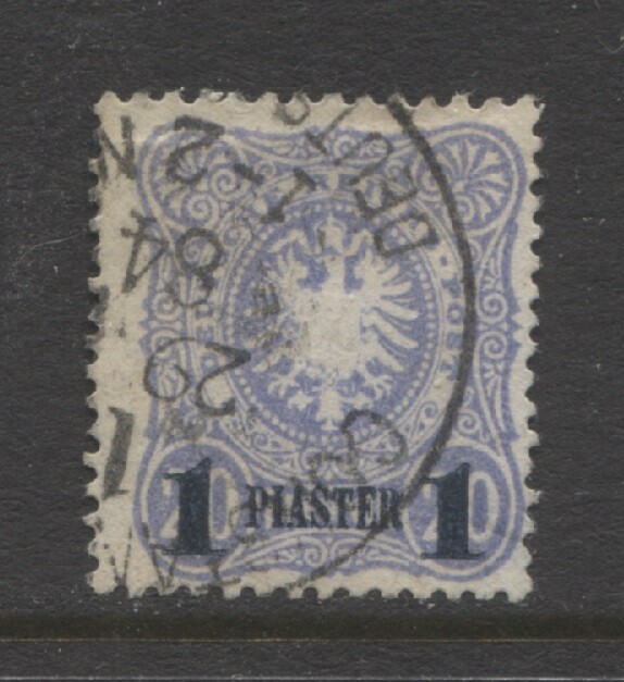 Germany 1884 offices in TURKEY 1 Piaster early issue used signed $ 108.00