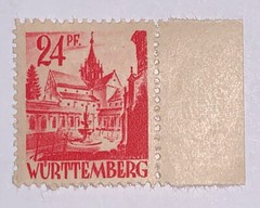 Travelstamps: Germany Wurttemberg Stamps Sg Fw8 24PF 1947 Mint OG NH