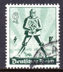 Germany Scott #B 171 VF Used 1940 May Day Armed Warrior #2