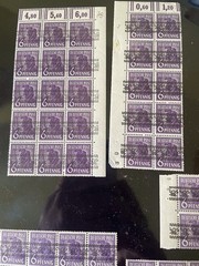 1940’s Lot Of 5 Blocks Stamp Germany Allied Occupation Overprint 6Pf MNH