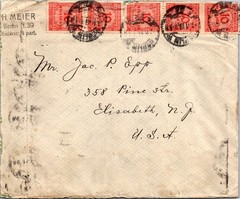 GERMANY 1923 POSTAL HISTORY INFLATION COVER MULT FRANK ADDR USA POSTMARK BERLIN
