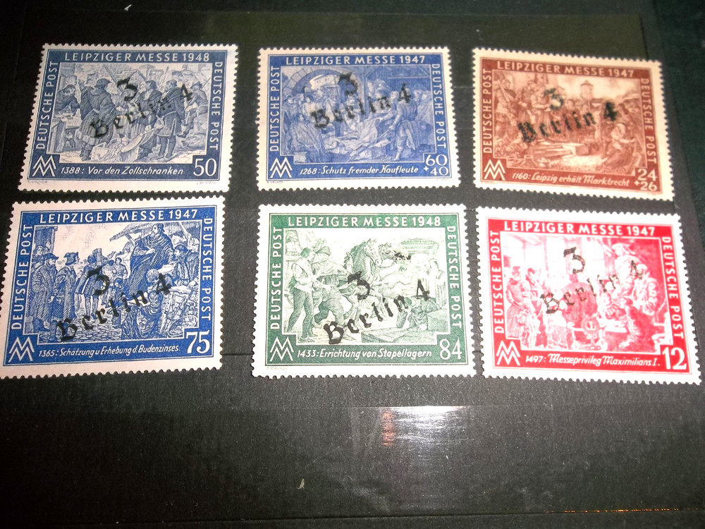 set of 6 1947-48 Leipzig Fair Locals for Berlin