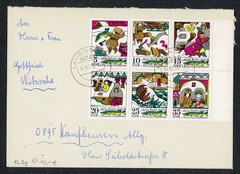 DDR Germany Lauenstein Kaufbeuren 1973 Christmas Fairy Tale Stamps Cover