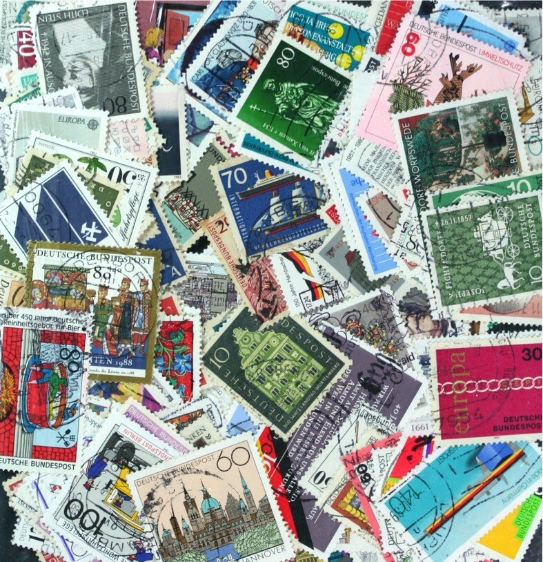 WEST GERMANY superb collection of 639 different large comemorative stamps