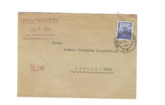 GERMANY 1954 Cover sent from Berlin-Weissensee to U.S. – tear at top