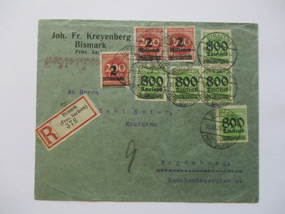Germany 2 Million Over 200 Marks 800 Thousand Over 500 COVER Bismark Sachsen Mag