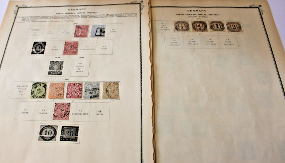 NORTH GERMAN POSTAL DISTRICT Great LOT OF 19TH Century STAMPS NGPD4MAR