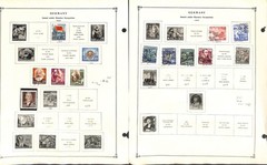 Germany Stamp Collection on 16 Scott & Stock Pages, WWII & Inflation Issues (NA)