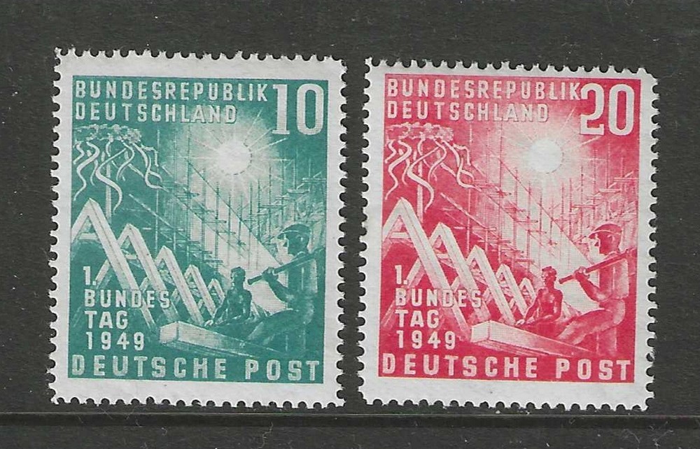 Germany 1949 Opening Of The First Bundestag set mint lightly hinged, $ 47.00