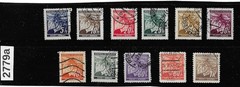 Stamp set 1940s Germany occupation of BaM WWII Linden Leaves #2779a