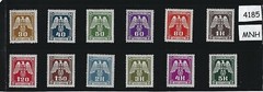 MNH stamp set Complete O13-O24 / WWII German Occupation / Third Reich Officials