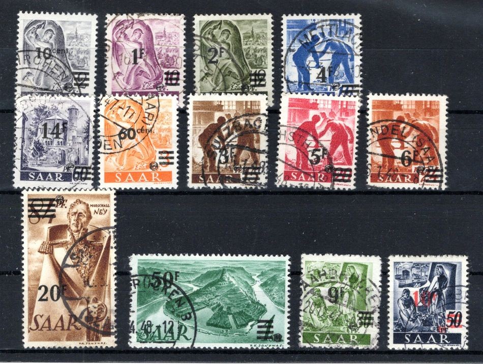 Saar 226/38 LOT Stamped BPP 130 EUR Real BPP Signature GA4710