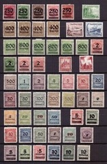AM0382) Third Reich Lot MH Mint Hinged 1910 to 1945 with Hitler WW II, 6 scans