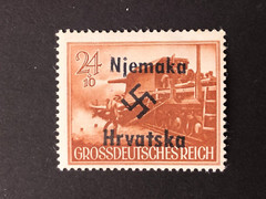 GERMANY CROATIA propaganda fantasy ovpt 24+10 Rpf. MNH /s4 #c25