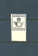 GERMANY HANOVER 1860 IMPERF NO GUM SCT 18 (REPRINT ?)