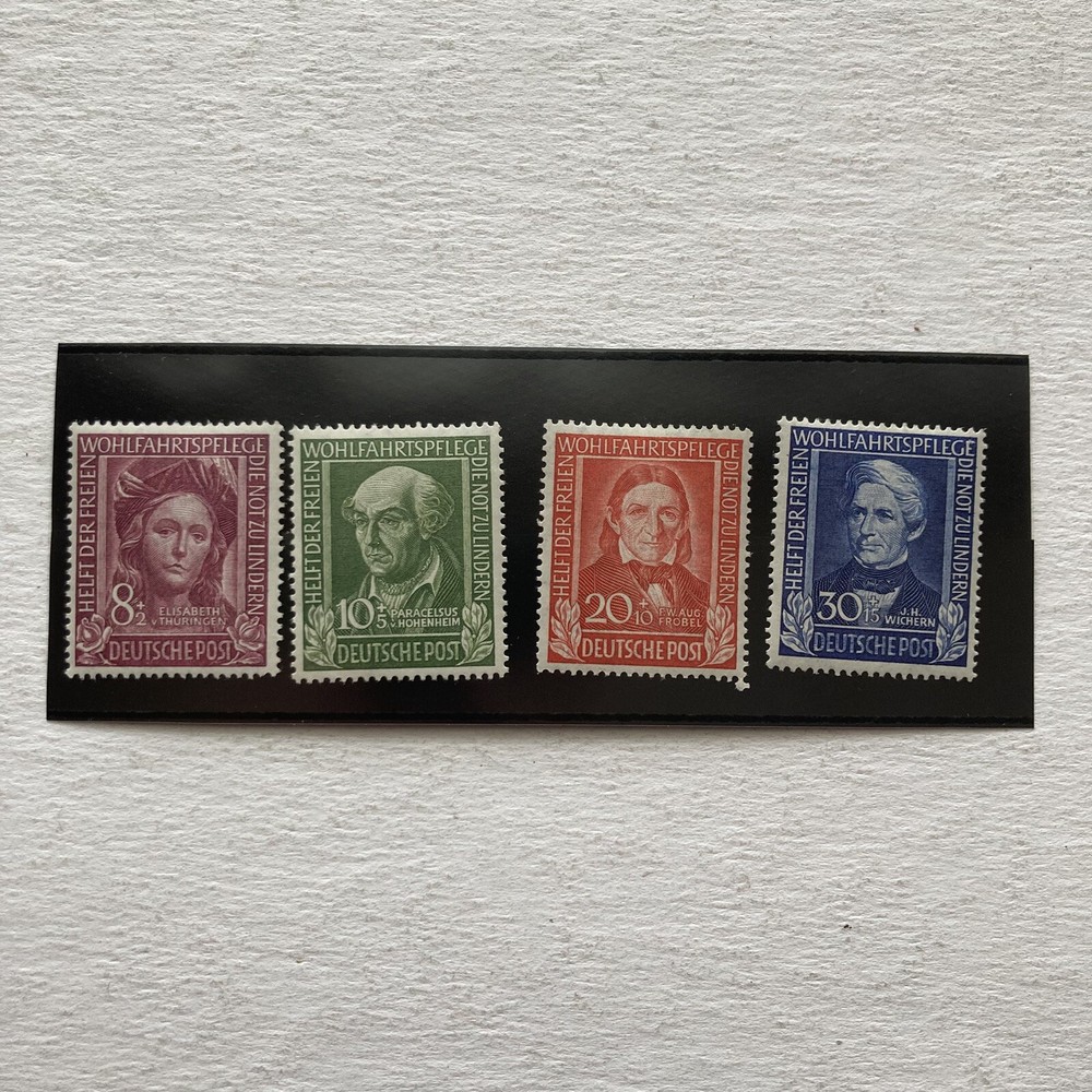 1949 German Stamps Set of 4 „Charity Stamps“ – Uncancelled