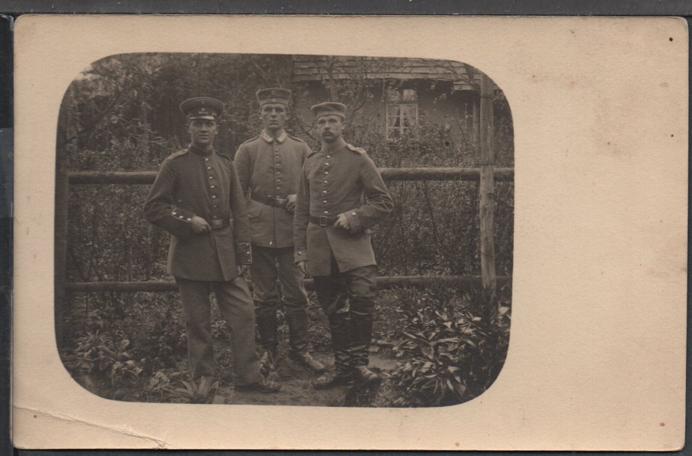 ✔️ GERMANY REICH WWI SOLDIERS EXCELLENT RARE AGED MILITARY PHOTO POSTCARD
