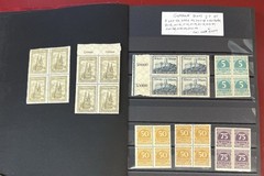 Germany, 1919-1923, Mint, Never Hinged Blocks of 4, including Varieties