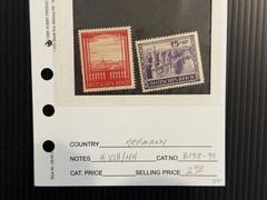 Germany B174-76, 190, 192, 194-99 MH 2024 Scott Catalogue Value $ 23.25