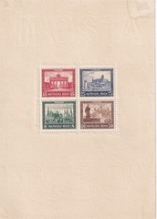 Stamp Germany Reich Mi 446-9 Sheet 1930 Iposta Brandenburg Gate MNG Stain