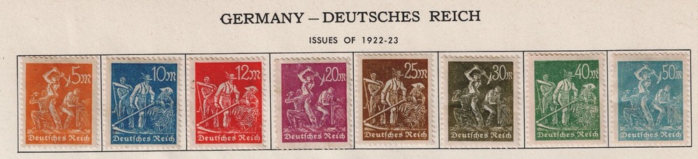 Germany Weimar Republic Hyperinflation Workers set 1923 MH GR